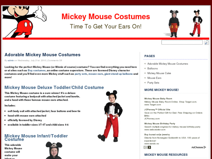 www.mickeymousecostumes.net