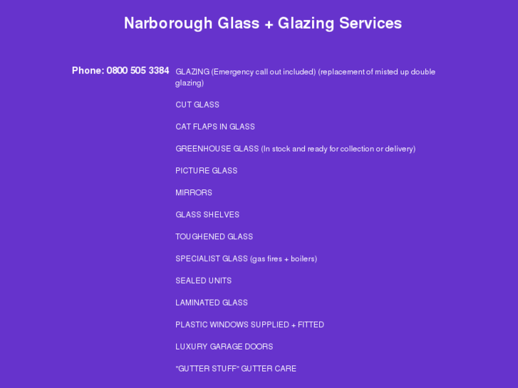 www.narboroughglass.co.uk