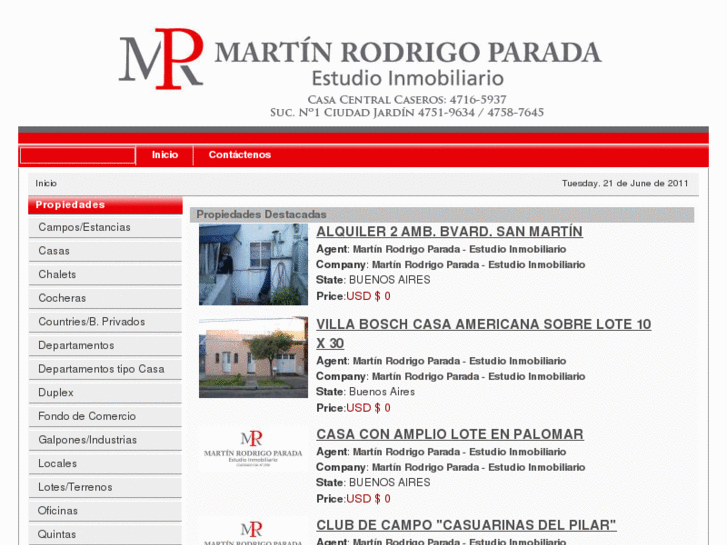 www.paradapropiedades.com