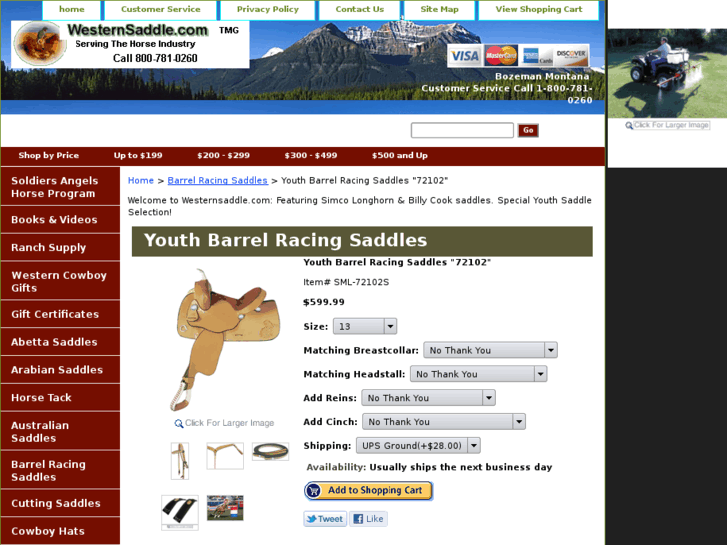 www.youthbarrelsaddles.com