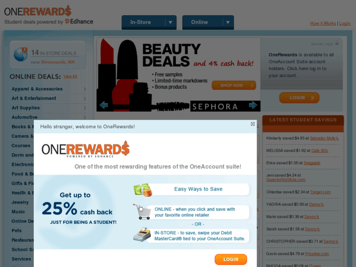 www.onerewards.com