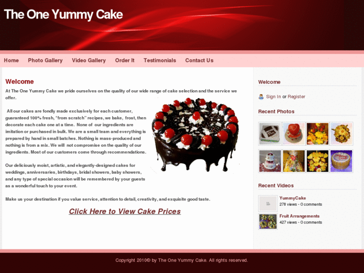 www.theoneyummycake.com