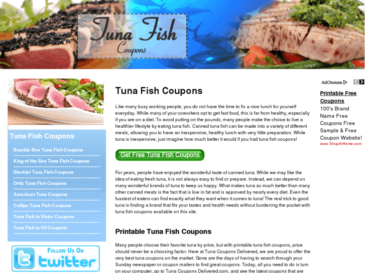 www.tunafishcouponsdelivered.com