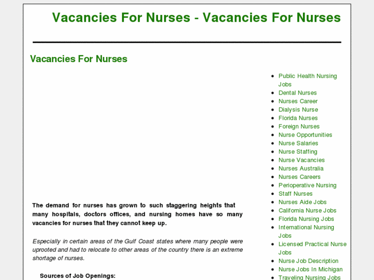 www.vacanciesfornursesonline.com