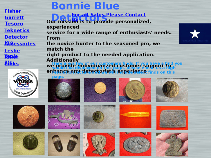 www.bonniebluedetectors.com