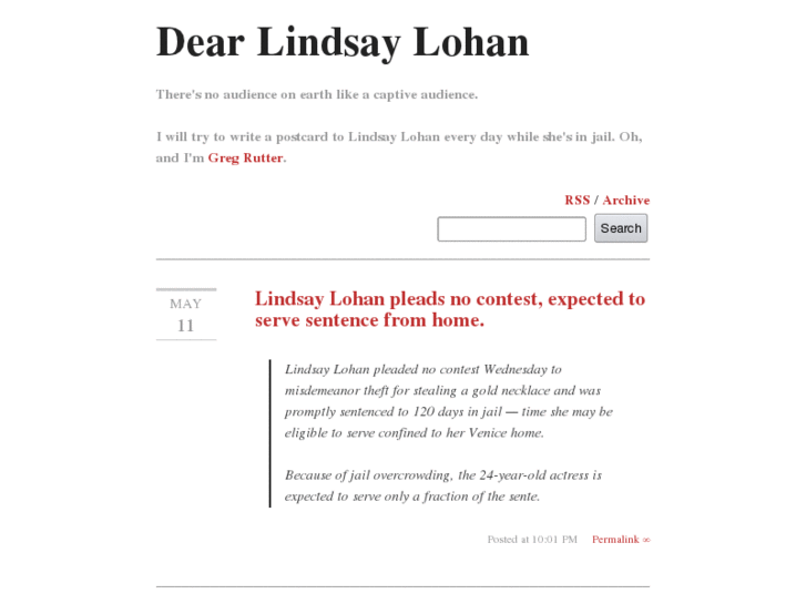 www.dearlindsaylohan.com