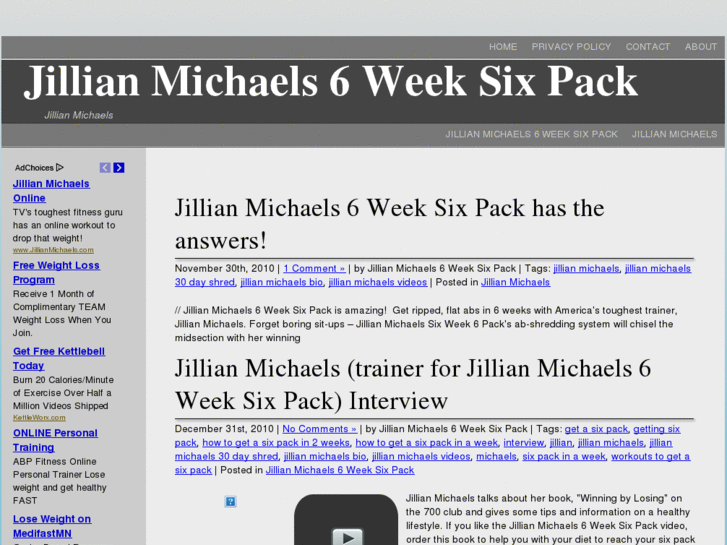 www.jillianmichaels6weeksixpack.com