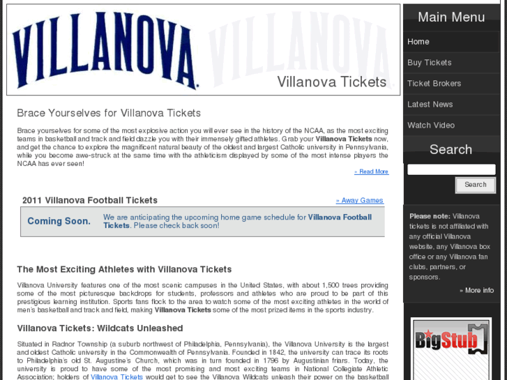 www.villanovatickets.net