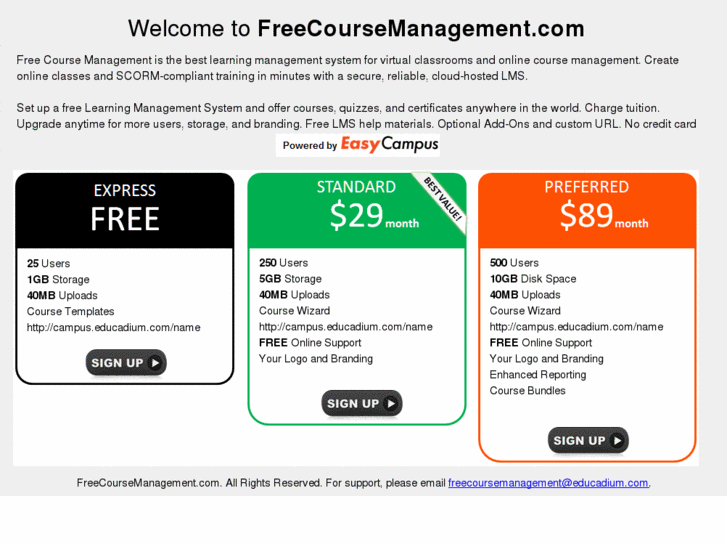 www.freecoursemanagement.com