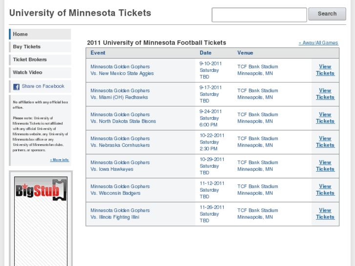 www.universityofminnesotatickets.com