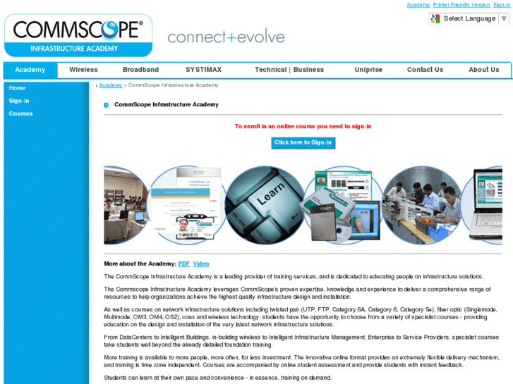 www.commscopeinfrastructureacademy.com