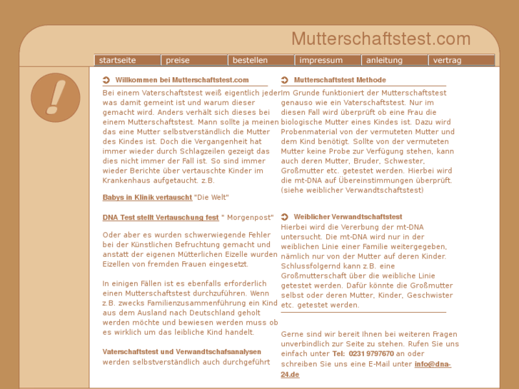 www.mutterschaftstest.com