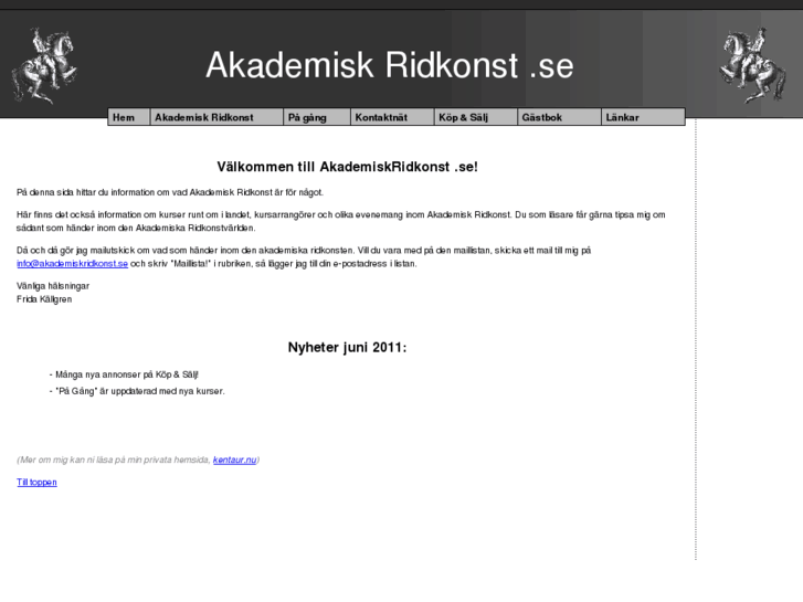 www.akademiskridkonst.se