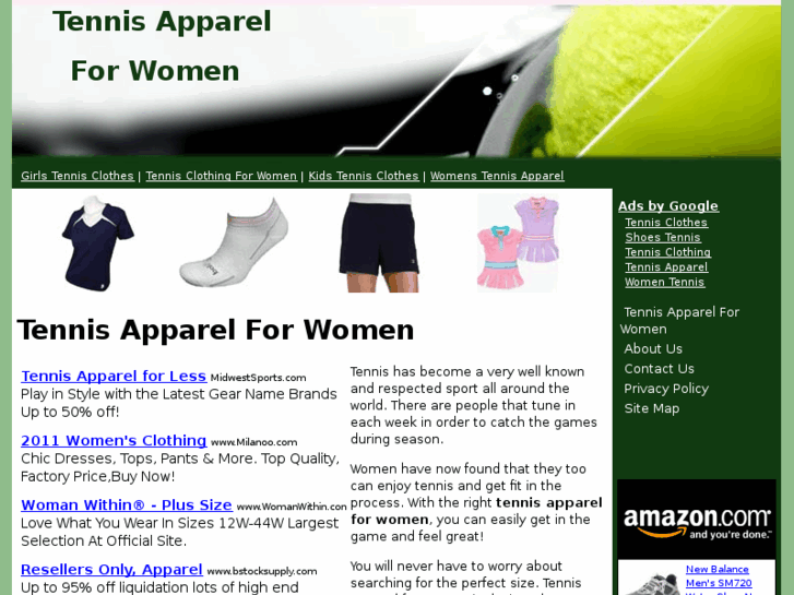 www.tennisapparelforwomen.net