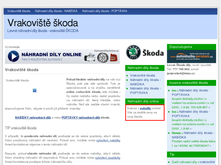 www.vrakovisteskoda.info