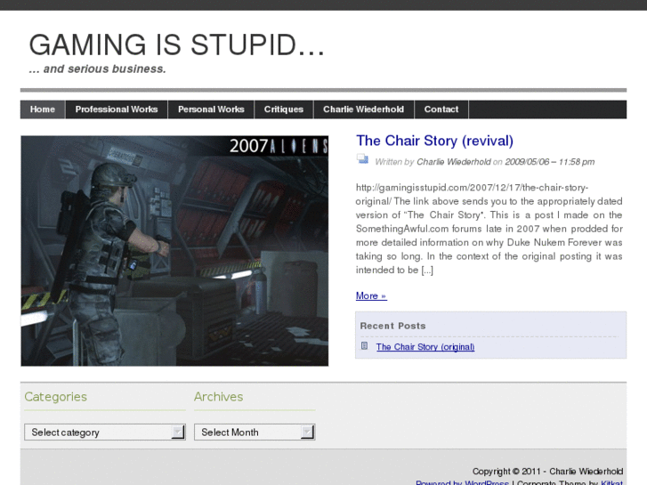 www.gamingisstupid.com