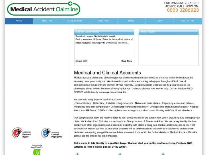 www.medicalaccidentclaimline.com