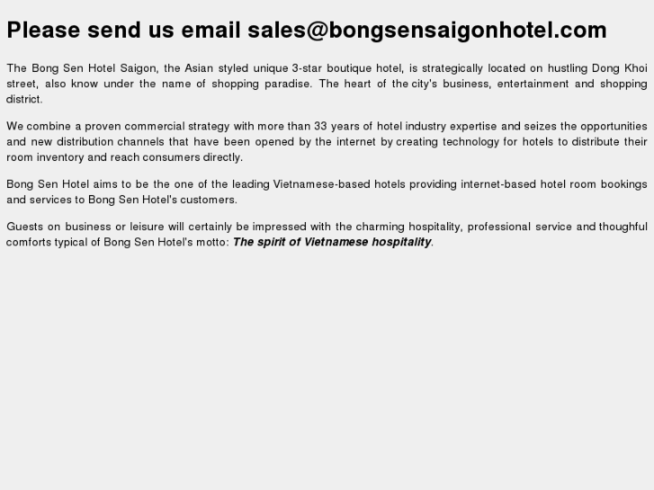 www.bongsensaigonhotel.com