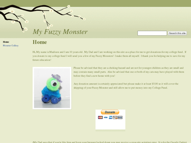 www.myfuzzymonster.com