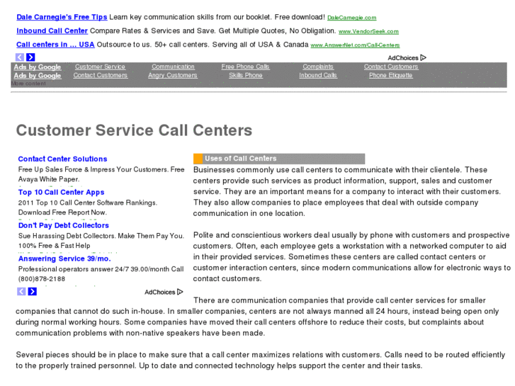 www.customerservicecallcenters.com