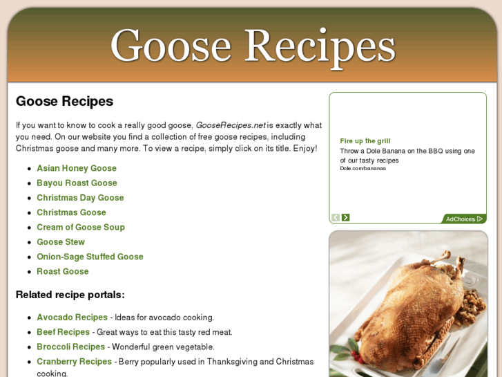 www.gooserecipes.net