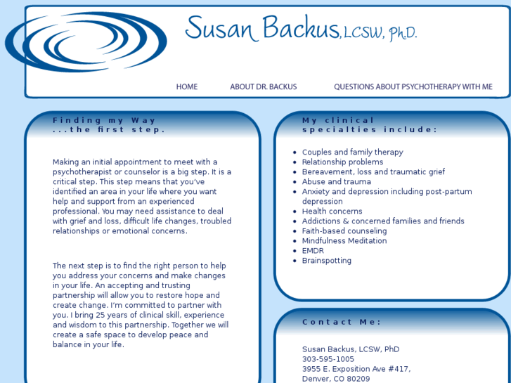 www.susanbackusphd.com