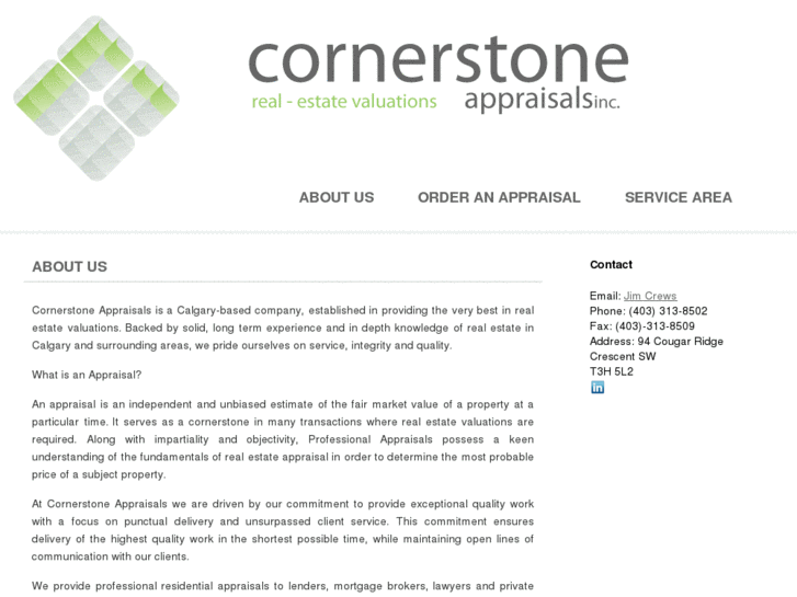 www.cornerstoneappraisalscalgary.com