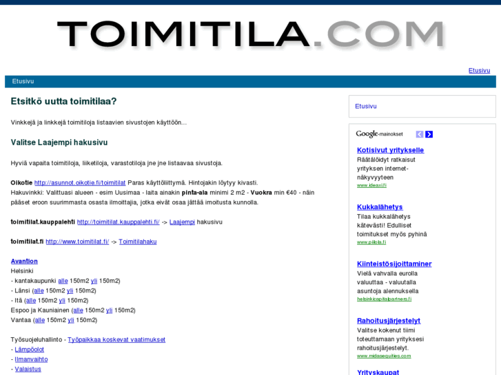 www.toimitila.com