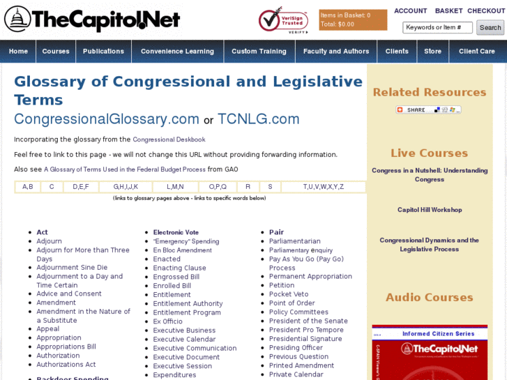 www.congressglossary.com