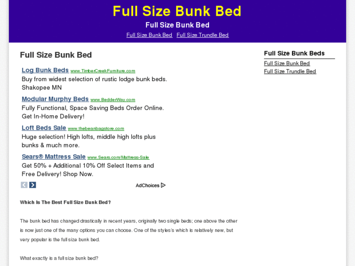 www.fullsizebunkbed.net