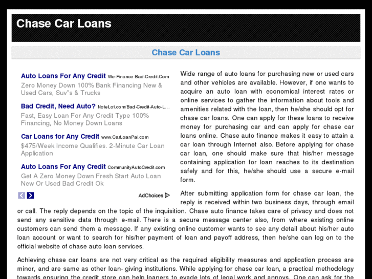 www.chasecarloans.info