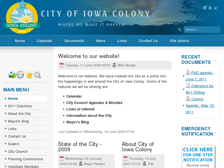 www.cityofiowacolony.com