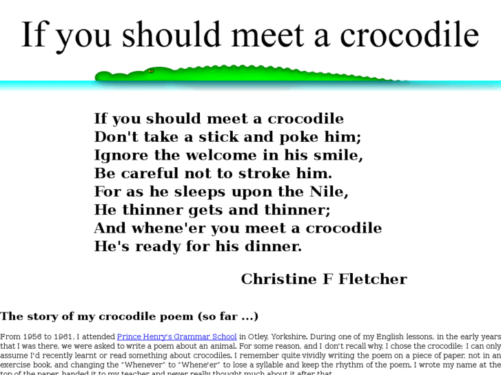 www.ifyoushouldmeetacrocodile.com