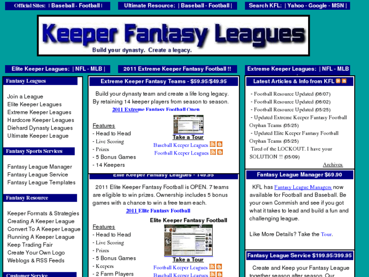 www.keeperfantasyleagues.com