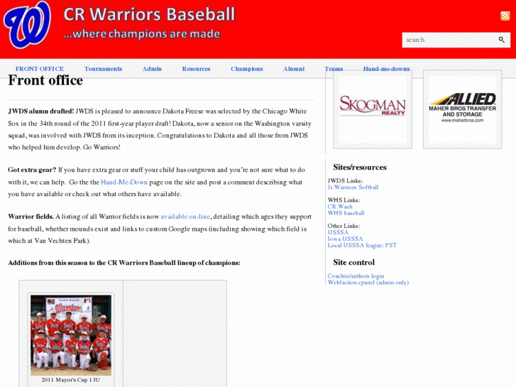 www.crwarriorsbaseball.com