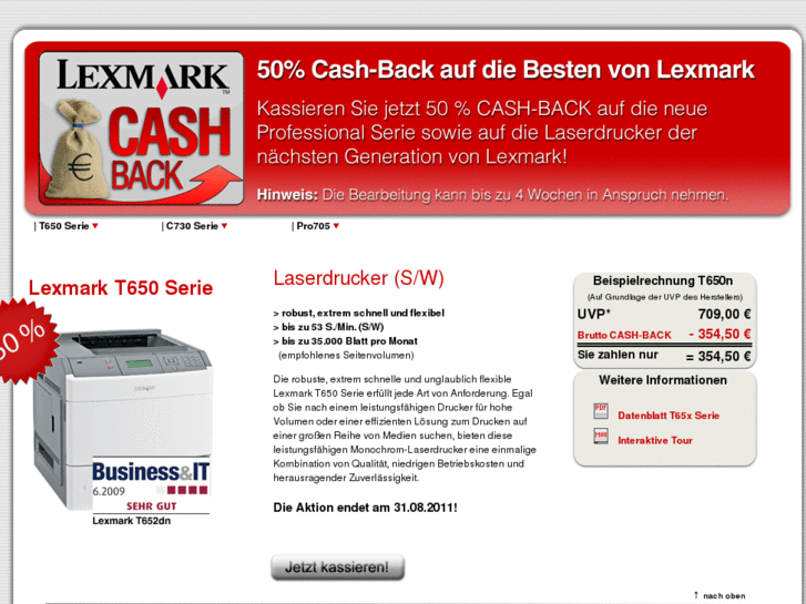 www.lexmark-cashback.de
