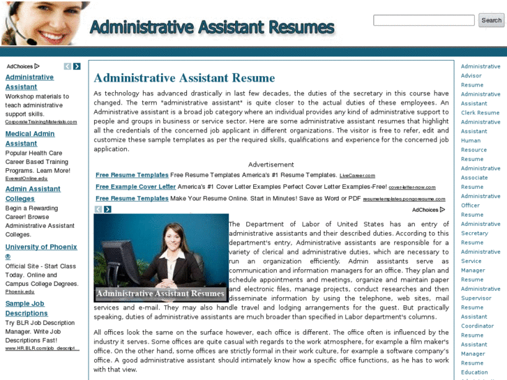 www.administrativeassistantresumes.org