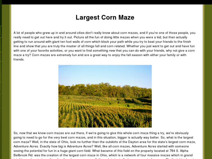 www.largestcornmaze.com