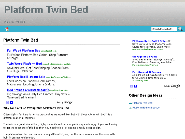 www.platformtwinbed.org