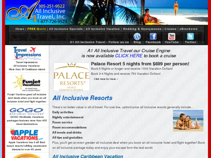 www.a1allinclusivetravel.com