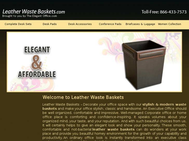 www.leatherwastebaskets.com