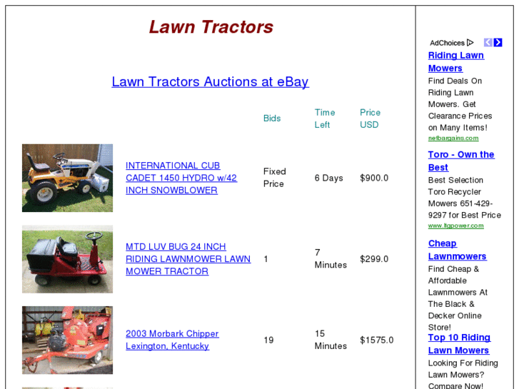 www.lawntractors.biz