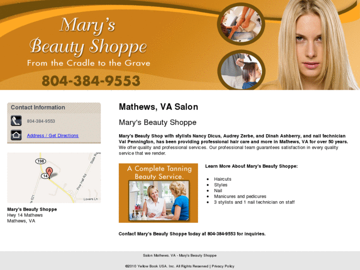 www.marysbeautyshoppe.net