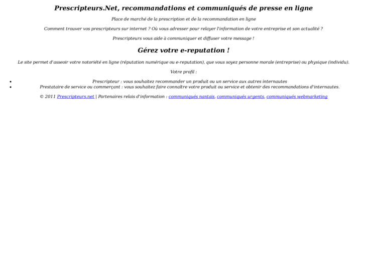 www.prescripteurs.net