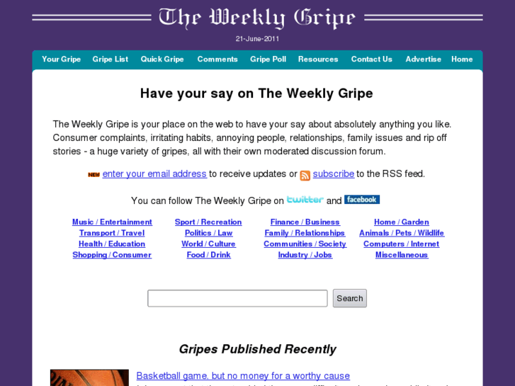 www.weeklygripe.co.uk