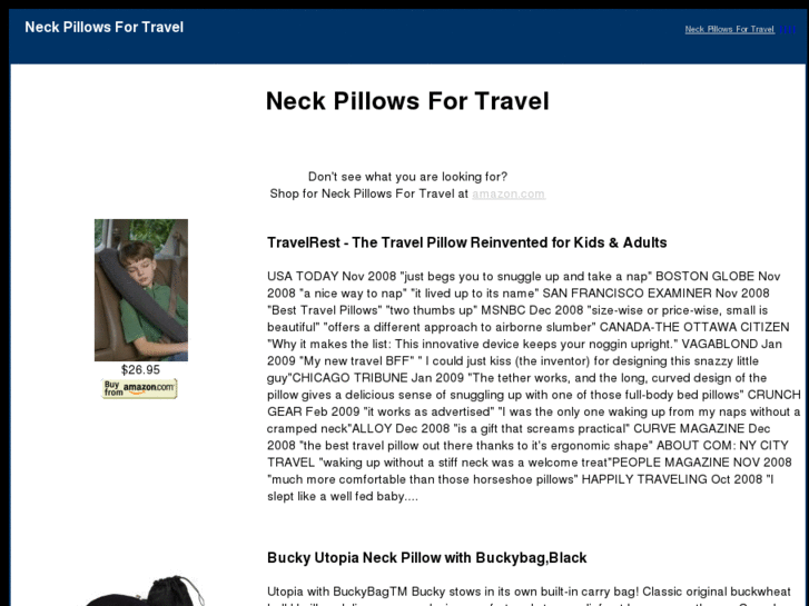 www.neckpillowsfortravel.com