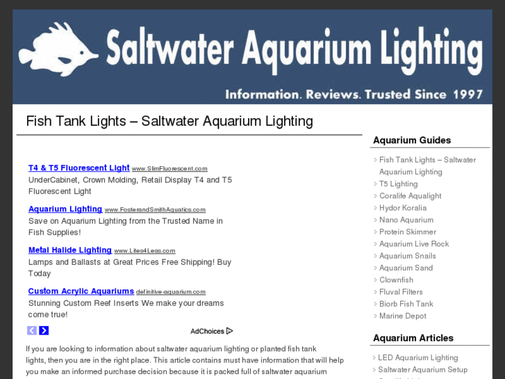 www.saltwateraquariumlighting.com