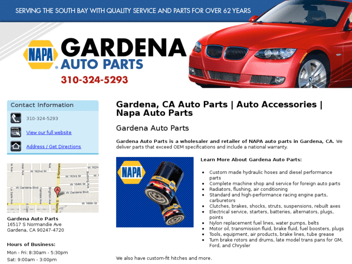 www.gardenaautoparts.com