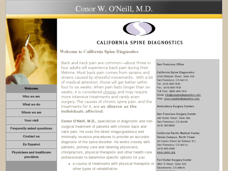 www.californiaspinediagnostics.com