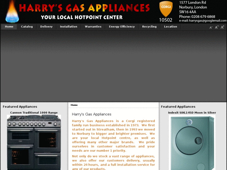 www.harrysgasappliances.com